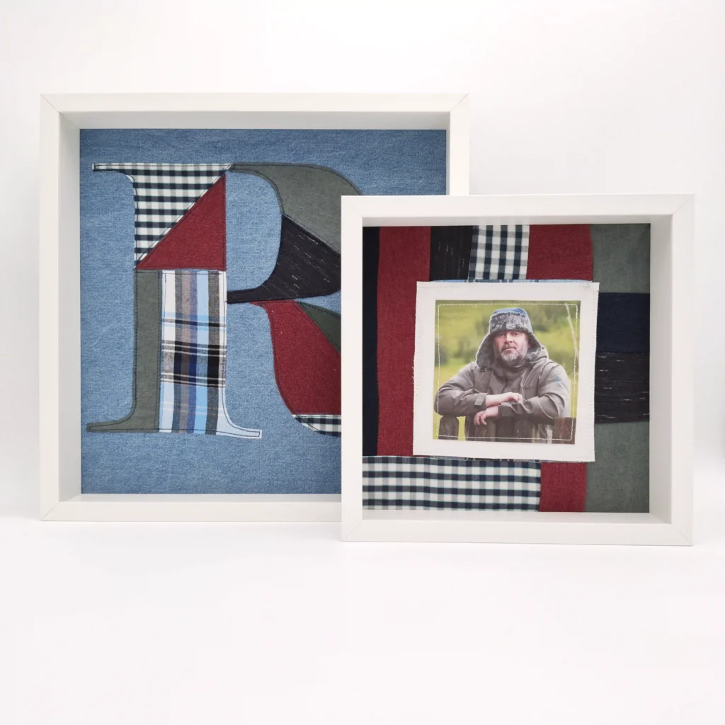 Nadine Miesenburg, Blauzone - Trauer begleiten, Erinnerung gestalten, Textilgestaltung aus Stoffen mit Erinnerungen, Kleidung von Verstorbenen